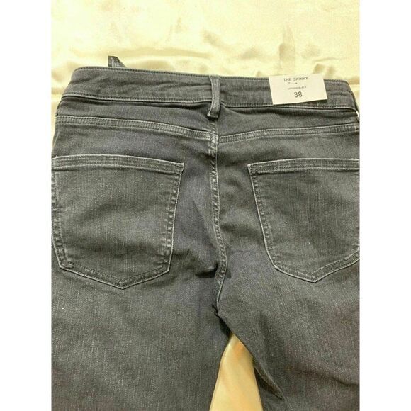 Zara Womens New Solid Black Mid Rise Skinny Jeans Denim 6 Small - Picture 9 of 10